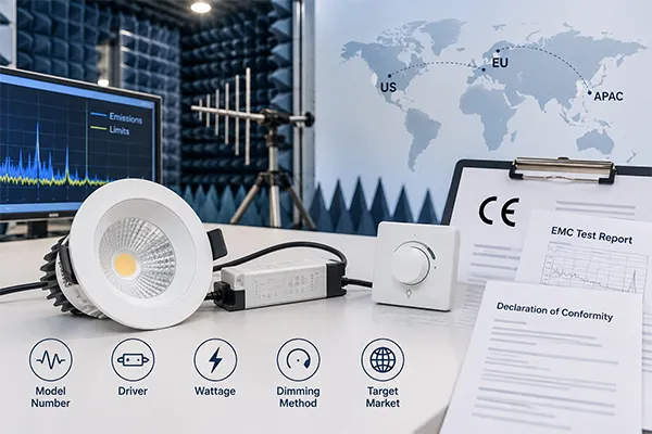 EMC Testing Requirements for LED Downlights