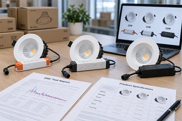 LED downlight EMC document matching Matching EMC testing requirements for LED downlights to the correct driver