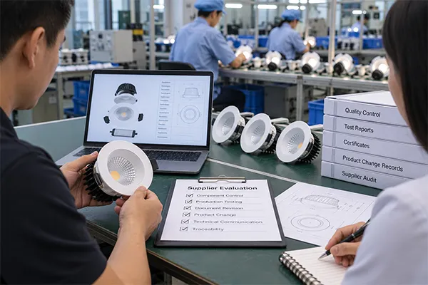 LED downlight safety standards supplier evaluation LED downlight safety standards supplier quality control process