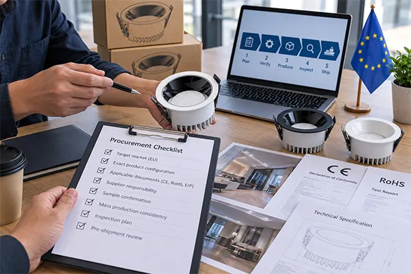 European Downlight Procurement Verification Process LED downlight certification requirements in Europe procurement verification process