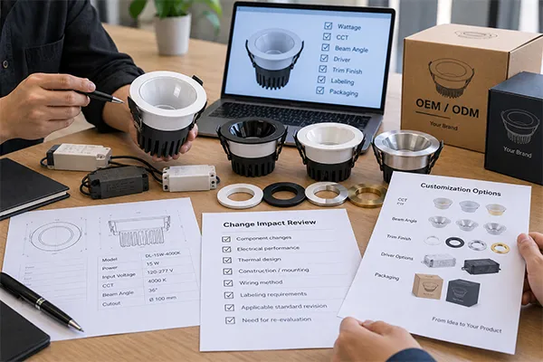 OEM ODM Downlight Compliance Change Control OEM ODM changes affecting LED downlight certification requirements in North America