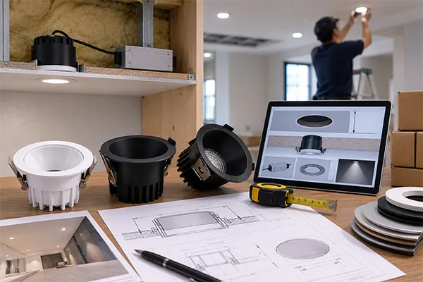 LED downlight installation requirements LED downlights installation requirements including ceiling cutout depth driver space and beam angle