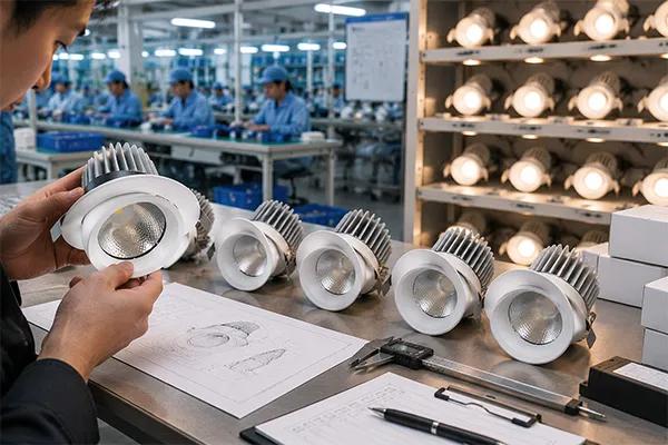 LED Downlight Supplier Quality Control LED downlight manufacturing supplier quality control and aging test process