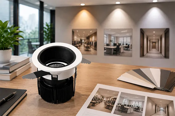 Energy efficient LED downlight performance trade-offs Energy efficient LED downlights balancing CRI glare control and output