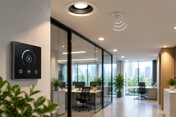 Energy efficient LED downlights and lighting controls Energy efficient LED downlights with dimming sensors and smart controls
