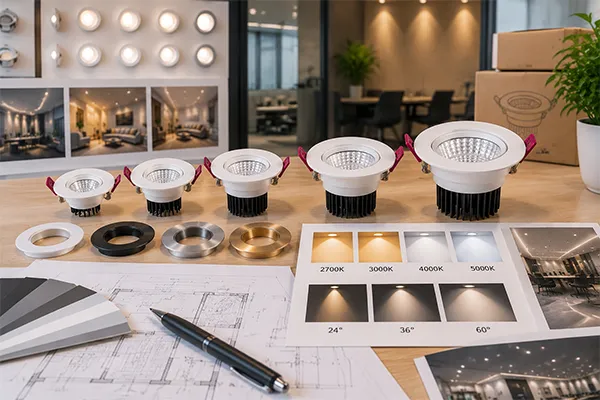 Custom professional LED downlight specifications Custom professional LED downlights with wattage color temperature and beam angle options