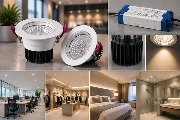 Fit-for-purpose professional LED downlights Professional LED downlights with reliable drivers thermal design and consistent light output