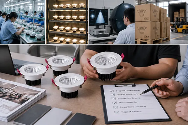 Professional LED downlights supplier evaluation Professional LED downlights supplier evaluation quality control and repeat order planning