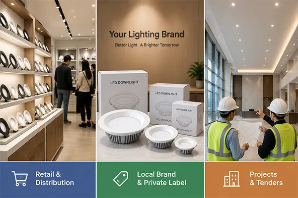 custom LED downlight small batch validation LED downlight importers validating customized small batch orders