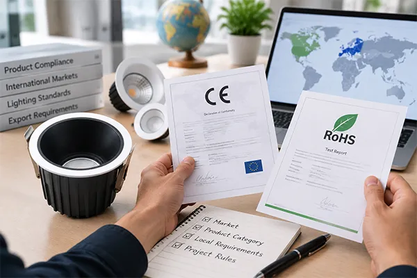 CE RoHS and LED downlight selection CE and RoHS document review for LED downlight selection
